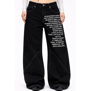 Whisper Print Baggy Jeans